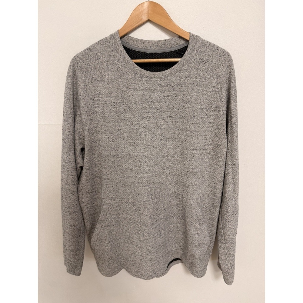 Lululemon At Ease Sweatshirt Mens XL Gray Pullover Crew Neck Athleisure